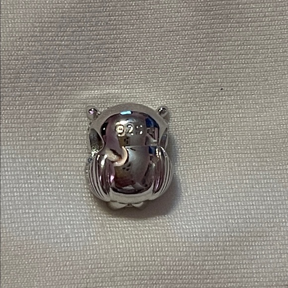 Sterling Silver 925 Pandora Owl Charm with Blue Gem Eyes - Picture 9 of 10